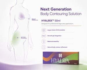 Hyalrix 50ml Relleno Dérmico de Ácido Hialurónico Ultra Profundo Reticulado para Reafirmar y Mejorar las Curvas Naturales de la Cadera y Aumentar el Volumen de los Senos - Product Image 6