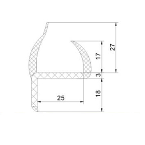 Truck Door Seal H-Shape <b>Pvc</b> Door Seal <b>Strip</b> Container Door Rubber Extrusion Profile - Product Image 4