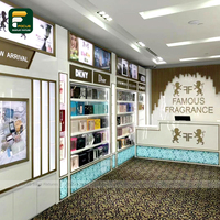 Vitrine de présentation moderne et robuste pour parfumerie, en verre, avec éclairage LED, pour comptoir ou mur, idéale pour les magasins de détail