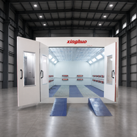 Cabines de peinture automobiles professionnelles à chauffage diesel 43 kW, très demandées, 80 ° Cabine de peinture automobile fiable pour la cuisson des peintures