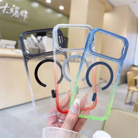Nouvelle coque magnétique transparente à chargement sans fil pour iPhone 18 Pro, 17 Air, 16, 15, 14 Plus, 13 Pro Max, 16E – Coque arrière rigide en PC et TPU