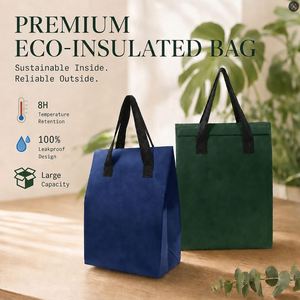 Custom Thermal Insulated <b>Cooler</b> Bags Wholesale Reusable Takeaway Delivery Bag for Coffee Food & Small Business Packaging - Product Image 2