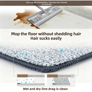 Mopa Plana Giratoria 360 Grados con Cubo, Juego <span class=keywords><strong>de</strong></span> Mopa <span class=keywords><strong>de</strong></span> Microfibra Ecológica para Limpieza en Seco y Húmedo con 2 Cabezales, Venta Caliente <span class=keywords><strong>de</strong></span> Fábrica - Product Image 5