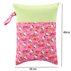 Borsa riutilizzabile impermeabile di alta qualità 30*40cm con doppia tasca per riporre pannolini bagnati o asciutti, vestiti o <span class=keywords><strong>altre</strong></span> <span class=keywords><strong>cose</strong></span> - Product Image 2