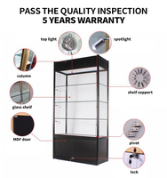 Vitrine en verre pour magasin et comptoir avec éclairage LED - Solution d'affichage pour les commerces de détail