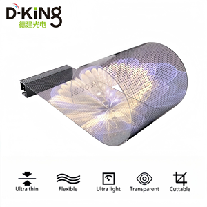Flexible LED Film Screen 85% High Transparency Custom Size Indoor Transparent LED <b>Display</b> for Commercial Advertising - Product Image 2