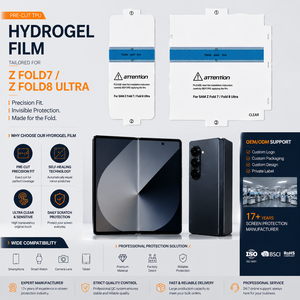 Protection d'écran pliable sans plis pour <span class=keywords><strong>Samsung</strong></span> Z Fold 7 Fold 8 Ultra – Kit de films TPU prédécoupés pour écrans intérieur et extérieur - Product Image 1