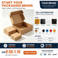 Boîtes en carton ondulé kraft recyclé pliables personnalisées de petite taille pour vêtements, cadeaux, montres