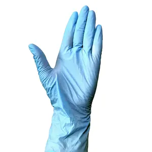 High Blue Quality Powder Free Waterproof Food Grade Disposable Nitrile Vinyl Hand Cover