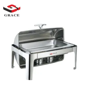 Alle Arten benutzer definierte Hotel verwendet Roll-up schwere Bava rechteckige elegante Buffet Food Display Stand Chafing Dish Einweg packungen