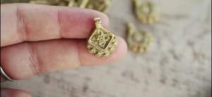 Charmes en laiton en spirale magnifiques, charmes en laiton bruts, charmes plaqués argent, charmes pour la fabrication de macramé et de bijoux, 18*14mm - Product Image 5