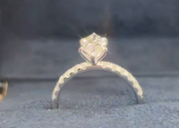 Bague de fiançailles et de mariage en diamant de laboratoire taille marquise, or blanc, or rose, or jaune, platine, 9K, 14K, 18K