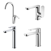 Robinet de cuisine en laiton chromé, nouveau design, mitigeur eau chaude et froide