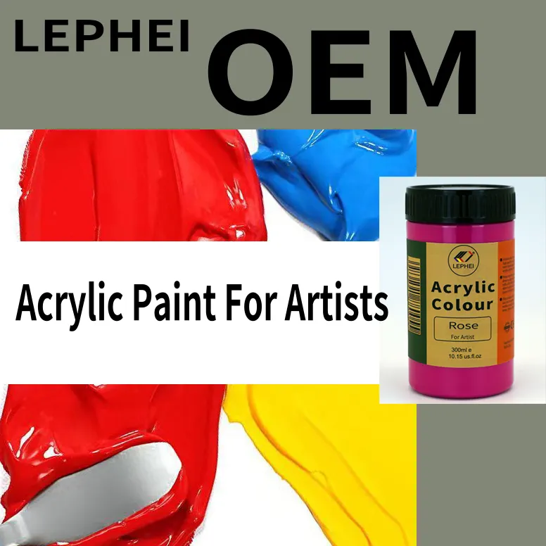 LEPHEI สีอะคริลิค 300 มล. โรงงานสี OEM สีมืออาชีพสําหรับสีศิลปินปลอดสารพิษ