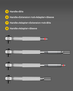 Glede 40-in-1 <b>Ratchet</b> <b>Screwdriver</b> Set Multi-Functional DIY OEM Household <b>Screwdriver</b> Bits Phillips Flathead Magnetic Tip Chrome - Product Image 4
