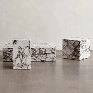 Tavolino Laterale Moderno in <span class=keywords><strong>Marmo</strong></span> Personalizzato, Plinto Quadrato in <span class=keywords><strong>Marmo</strong></span> Naturale per Arredamento Casa - Product Image 1