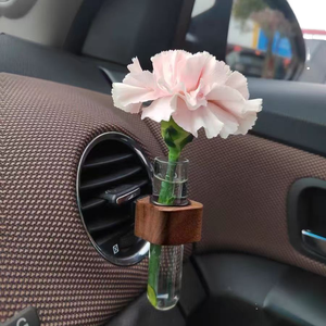 Tubo de ensayo hidropónico para coche ecológico de madera maciza de bambú Simple moderno, arreglo floral, estante Interior para plantas, aire acondicionado - Product Image 1