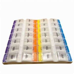 Nouvelle boîte à pilules transparente avec 28 compartiments, organiseur de pilules en plastique - Product Image 3