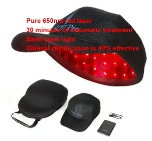 Topi Laser 650nm anti rambut rontok, topi Diode LLLT 81 lampu merah
