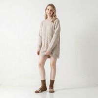 Chaussettes en polyester rayées personnalisées, douces, moelleuses, confortables, chaudes pour l'hiver, élastiques, en microfibre, duveteuses, fabricant OEM ODM