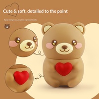 Haut-parleur portable ABS mini de haute qualité, mignon, motif ours de dessin animé, pour Bluetooth 5.0, sortie 3W, idéal pour l'extérieur