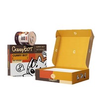 Boîte d'emballage pour aliments pour animaux de compagnie en papier kraft imprimé, recyclable, pour friandises et jouets, pliable, emballages personnalisés, logo et taille sur mesure