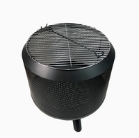 Gril de jardin vertical pour extérieur, table de barbecue en mosaïque pour patio et foyer de cowboy