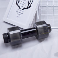 Bouteille de sport portable de 550 ml sans BPA en PP, forme haltère/barre, personnalisable avec logo, pour boisson sportive à boire directement