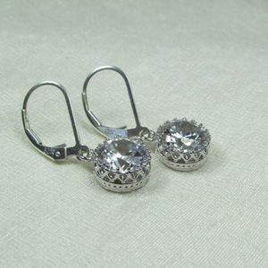 Orecchini a Gancio Rotondi Scintillanti per Donne, Orecchini Pendenti Semplici, Gioielli di Moda Quotidiana - Product Image 4