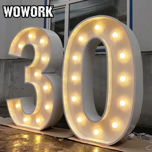 2023 г., WOWORK, 4 фута, шатер, буквы, СВЕТОДИОДНЫЙ знак с подсветкой для свадебных украшений