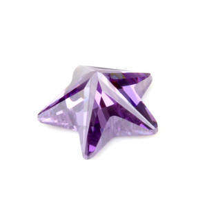 3A lớp 3*3 mm-10 * 10mm tím năm cánh sao cắt <span class=keywords><strong>Cubic</strong></span> Zirconia đá quý máy tổng hợp cắt CZ Zircon với xử lý nhiệt - Product Image 3