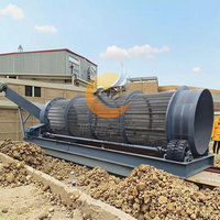 Séparateur de compost à tambour, crible rotatif avec structure en acier, pour le traitement des minerais, moteur 380V et roulement