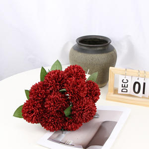 Bola de Crisantemo Artificial, Flor de Seda Roja, Decoración para Bodas, Decoración para el Hogar, Accesorio de Alta Simulación Reutilizable - Product Image 4