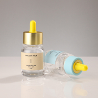 Flacon compte-gouttes en verre transparent à paroi épaisse de 30 ml pour sérum facial, huile essentielle, emballage cosmétique pour soins de la peau