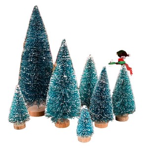 Mini <span class=keywords><strong>sapin</strong></span> de Noël artificiel en bois bleu, vert, blanc, or, pin, petit <span class=keywords><strong>sapin</strong></span> de Noël en sisal, ornement de table, décoration - Product Image 1