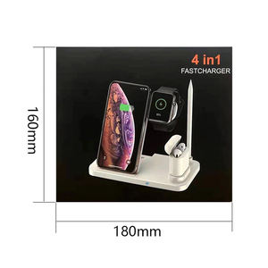 Soporte y soporte de carga inalámbrico portátil 4 en 1 de 10W para iPhone Earb <span class=keywords><strong>Pro</strong></span> para <span class=keywords><strong>Huawei</strong></span> <span class=keywords><strong>P30</strong></span> para Samsung S10 para Airpods - Product Image 5