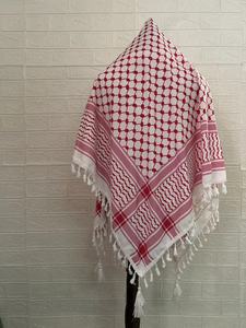 ผ้าพันคอสีขาวสีดำสำหรับผู้ชายผ้าพันคออาหรับ Palestine แบบสั่งทำสำหรับกลางแจ้ง - Product Image 4