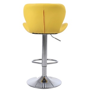 Sgabello da Bar Moderno in Pelle Sintetica Gialla Cinese <span class=keywords><strong>per</strong></span> Uso Domestico e Commerciale, <span class=keywords><strong>per</strong></span> Hotel e Ristoranti, Arredamento in Pelle Sintetica - Product Image 2