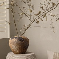 Ensemble de vases en céramique rustiques Wabi Sabi, décoration d'intérieur, vases décoratifs pour fleurs, emballage personnalisé avec logo, dropshipping