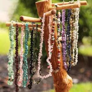 Модное богемное ожерелье-чокер CSJA для девушек и женщин с натуральным лечебным камнем и бусинами из камней