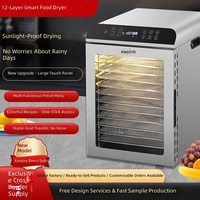 Déshydrateur intelligent en acier inoxydable 110/220V pour usage domestique et commercial, affichage à boutons, entièrement automatique, fruits et légumes