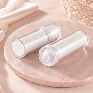 Flacon pompe sans air de luxe personnalisé, contenant cosmétique transparent haut de gamme pour sérum, lotion, soins de la peau, <span class=keywords><strong>spa</strong></span>, marque de beauté, OEM, ODM, emballage de marque - Product Image 3