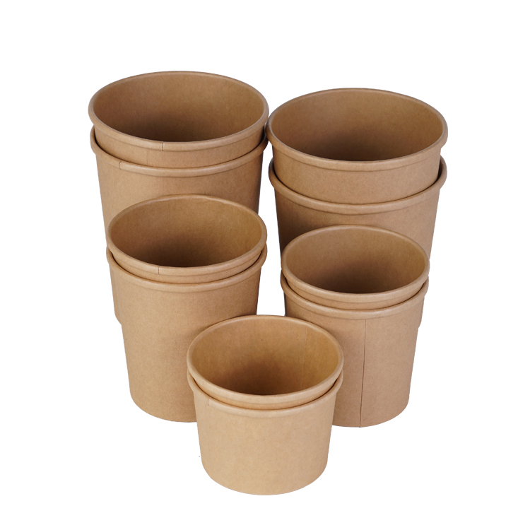 Low price wholesale kraft-paper-bowl kraft paper bowls/cups salad bowl paper coffee cups