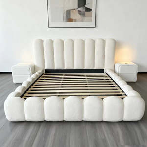 <span class=keywords><strong>Lit</strong></span> de rangement réglable moderne et minimaliste <span class=keywords><strong>en</strong></span> tissu, idéal pour appartement, avec cadre <span class=keywords><strong>en</strong></span> bois de <span class=keywords><strong>pin</strong></span>, tailles double/king size - Product Image 6