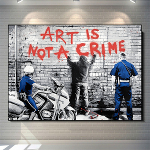 <span class=keywords><strong>Banksy</strong></span> J'AIME RÊVER <span class=keywords><strong>Art</strong></span> mural <span class=keywords><strong>pop</strong></span> de rue Graffiti Image et affiches Peinture sur toile pour la décoration de la maison Cuadros Décoration de chambre - Product Image 1