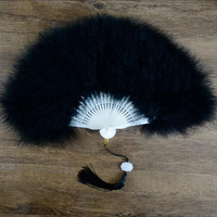 Éventail de luxe en plumes d'autruche teintes, sélectionnées avec soin, couleurs personnalisables, décorations élégantes pour mariages et fêtes nuptiales HKFeathers 10