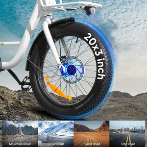 Bicicleta Eléctrica Urbana con Llantas Anchas, Bicicleta Eléctrica Híbrida, Bicicleta Eléctrica, E-Fatbike - Product Image 5