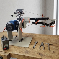 Ponceuse à bande multifonctionnelle BSF282V VFD, vitesse réglable de 0 à 32 m/s, pour le bois, le métal, les couteaux, la finition des surfaces acryliques