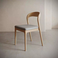 Chaise de Salle à Manger en Bois Massif de Style Italien avec Dossier, Design Moderne, Mobilier Assorti pour Table à Manger Simple