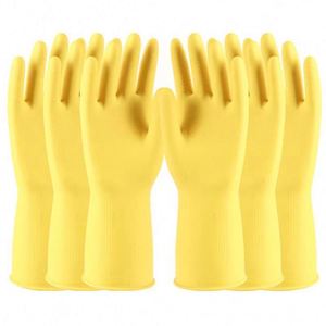 Guantes de Látex Oxford Gruesos Ecológicos, Impermeables, de Goma, para Tareas Domésticas y Lavado de Platos, Guantes de Protección Laboral - Product Image 1